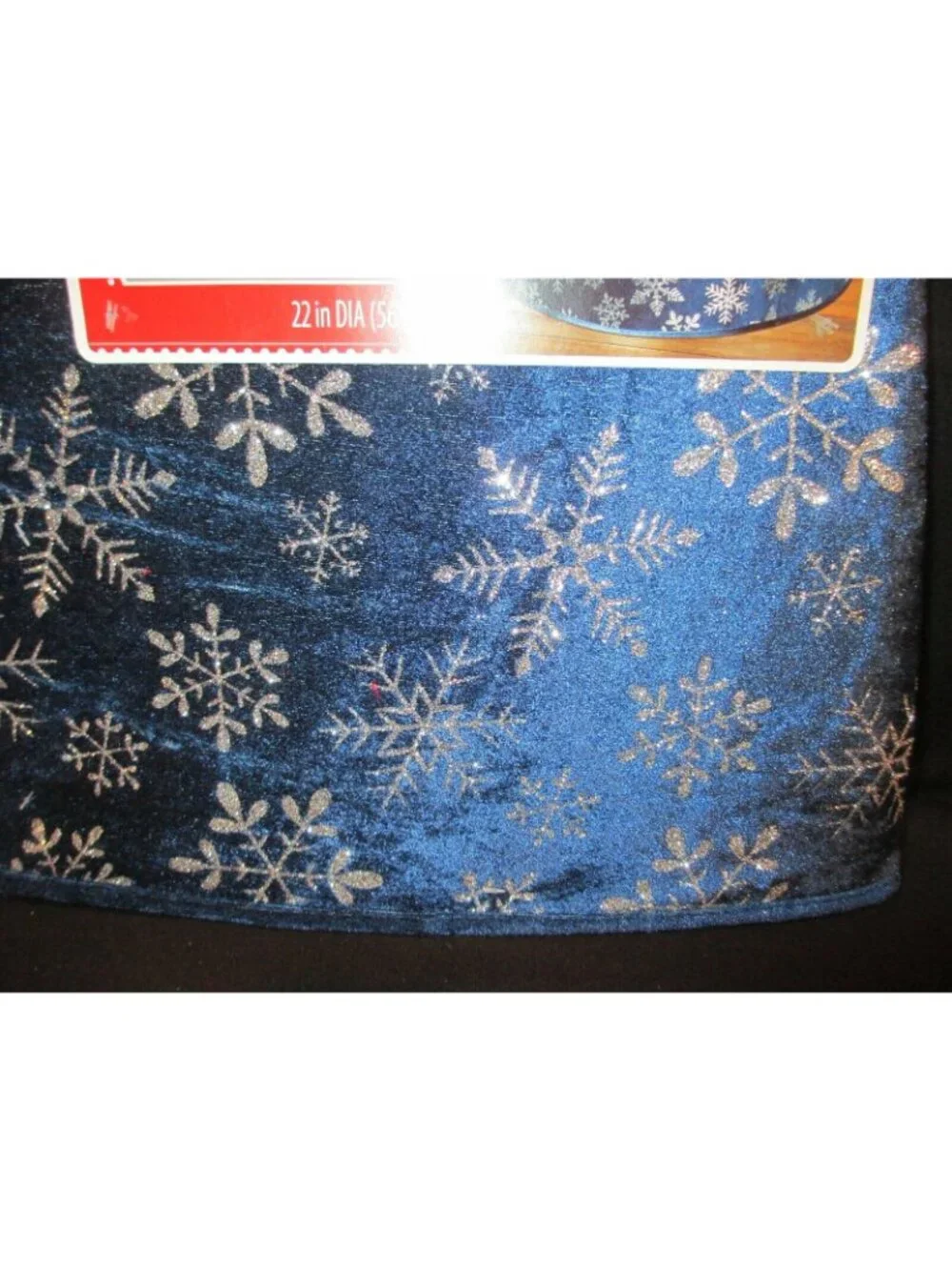 Blue Velvet Silver Glitter Snowflakes 22